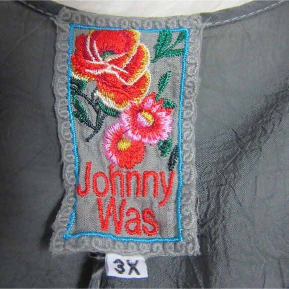 Johnny Was Gray Embroidered Dress - Picture 8 of 15